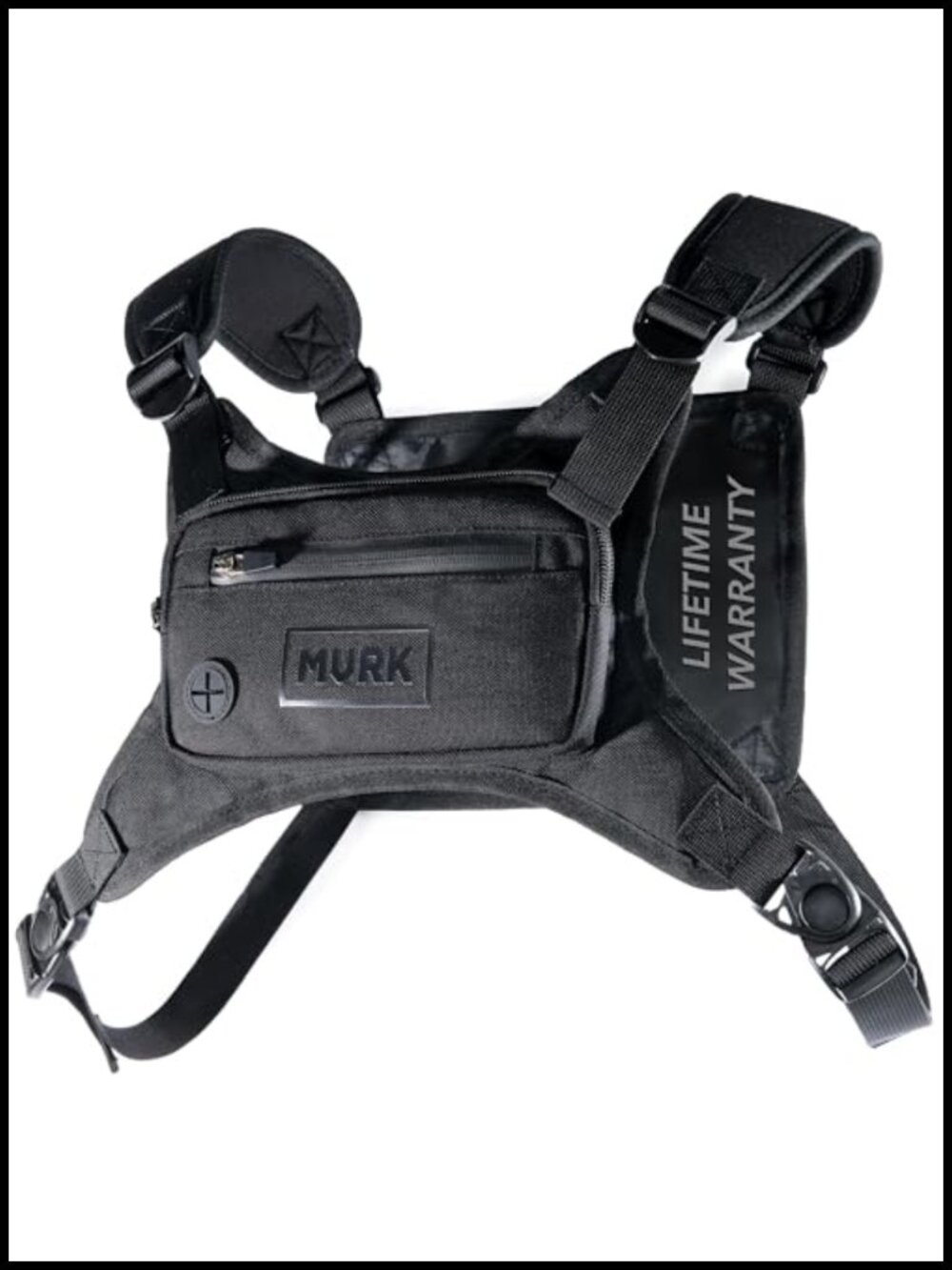 Water Resistant Cordura Nylon Running Vest Chest Pack Phone Holder Reflective